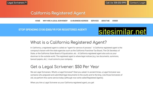 Californiaregisteredagent similar sites
