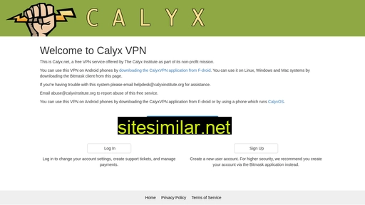calyx.net alternative sites