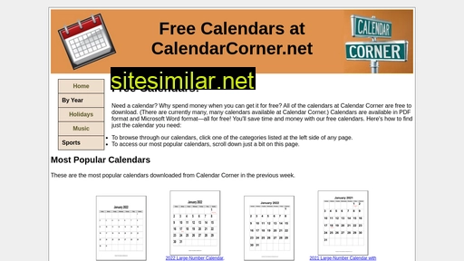 calendarcorner.net alternative sites