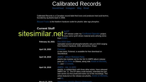 Calibratedrecords similar sites