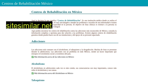 centrosderehabilitacionmexico.net alternative sites