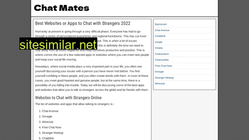 chatmates.net alternative sites