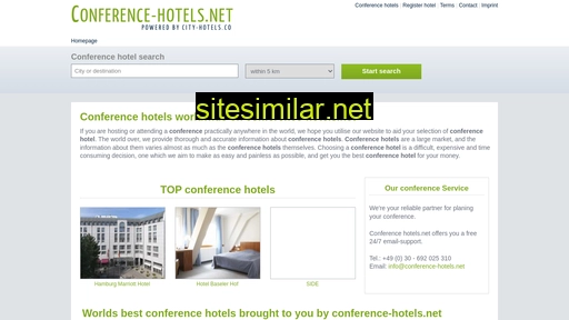 conference-hotels.net alternative sites
