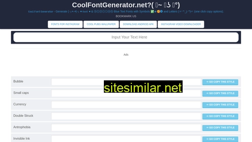 coolfontgenerator.net alternative sites