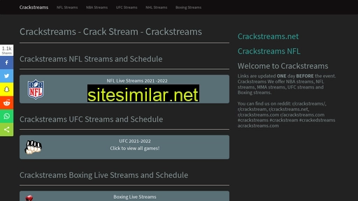 crackstreamsz.net alternative sites