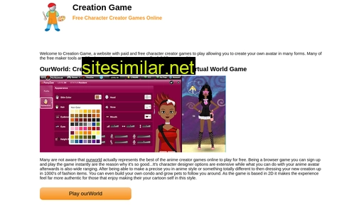 creationgame.net alternative sites