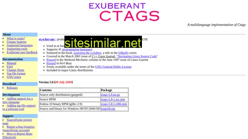 ctags.sourceforge.net alternative sites