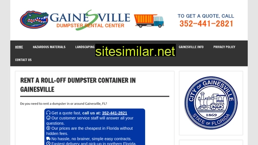dumpsterrentalgainesville.net alternative sites