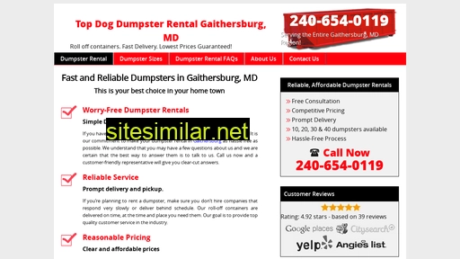 dumpsterrentalgaithersburgmd.net alternative sites