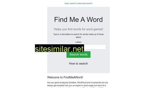 findmeaword.net alternative sites