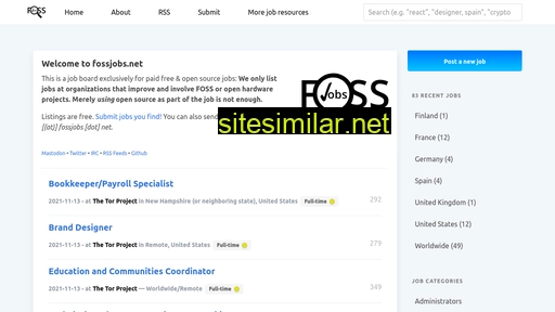 Fossjobs similar sites