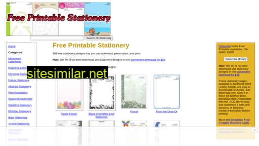 Freeprintablestationery similar sites