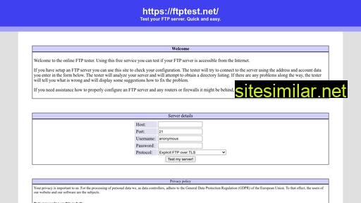 ftptest.net alternative sites
