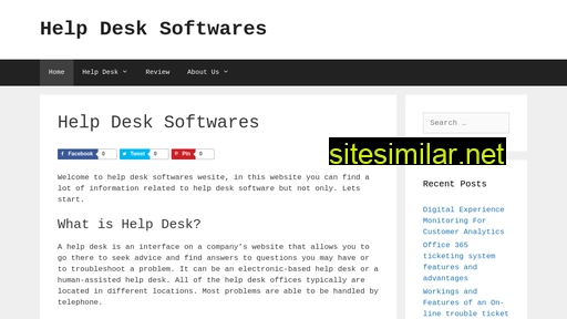 Helpdesksoftwares similar sites