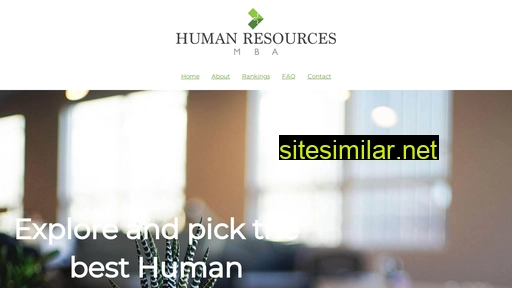 Humanresourcesmba similar sites