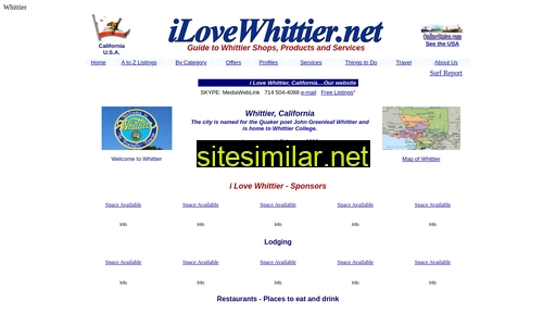 Ilovewhittier similar sites