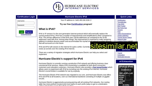 ipv6.he.net alternative sites