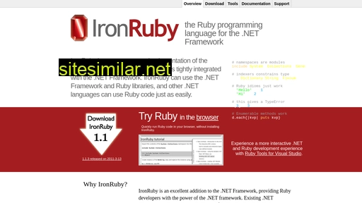 ironruby.net alternative sites