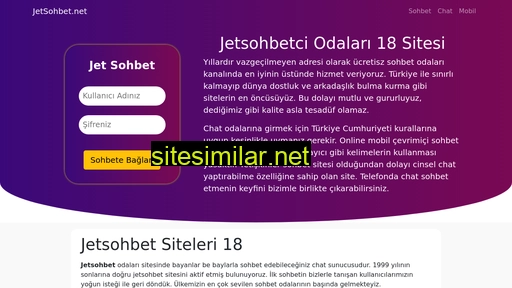 Jetsohbet similar sites