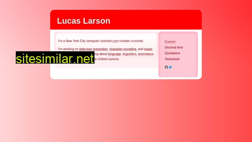 Lucaslarson similar sites