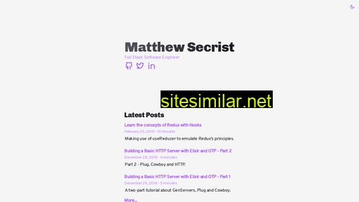 matthewsecrist.net alternative sites