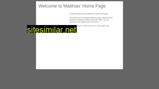 matthias-koenig.net alternative sites