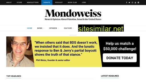 Mondoweiss similar sites