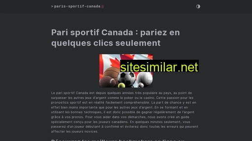 paris-sportif-canada.net alternative sites