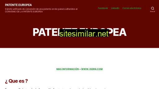 Patenteeuropea similar sites