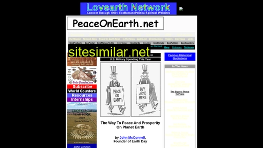 peaceonearth.net alternative sites