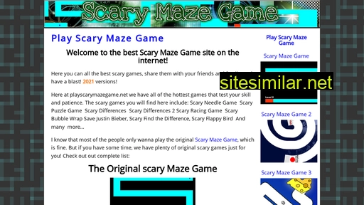 Playscarymazegame similar sites