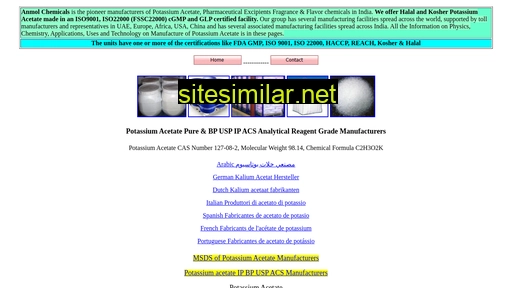 Potassiumacetate similar sites