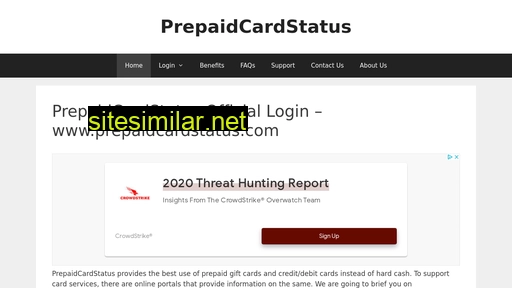 Prepaidcardstatus similar sites