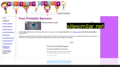 Printablebanners similar sites