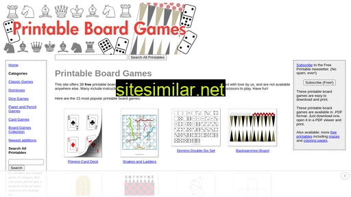 printableboardgames.net alternative sites