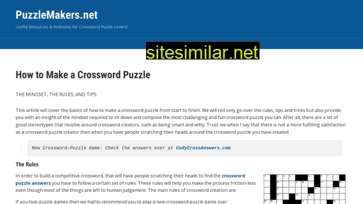 Puzzlemakers similar sites