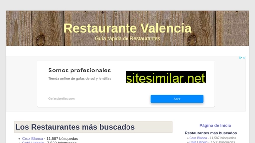 restaurantevalencia.net alternative sites