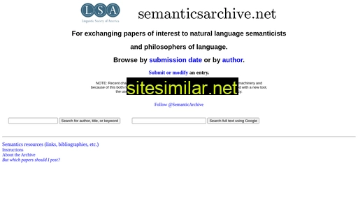 semanticsarchive.net alternative sites