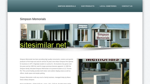 simpsonmemorials.net alternative sites