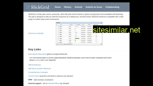 Slickgrid similar sites