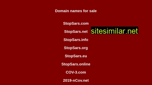stopsars.net alternative sites