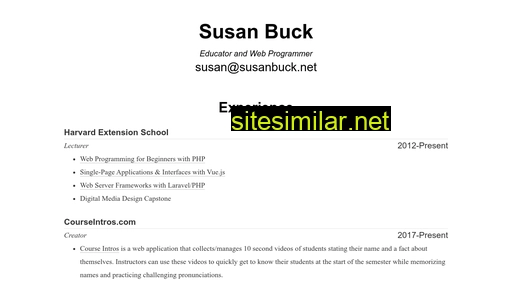Susanbuck similar sites