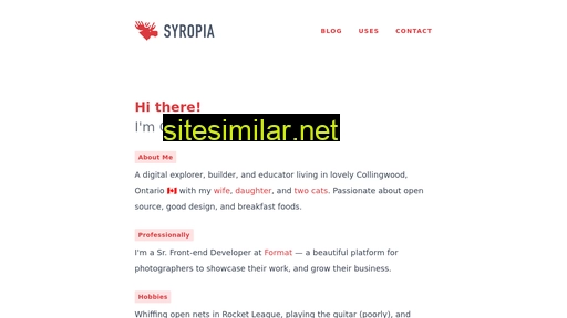 Syropia similar sites