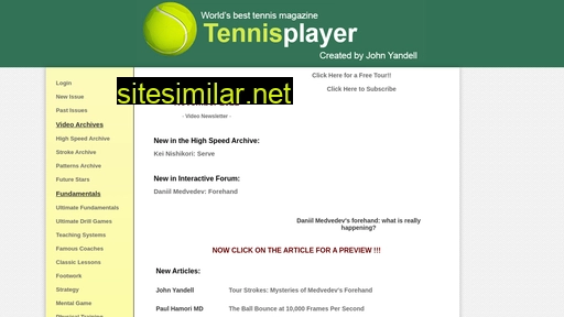 Tennisplayer similar sites
