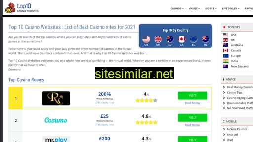 top10casinowebsites.net alternative sites