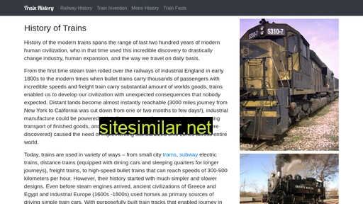 Trainhistory similar sites