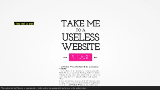uselesswebsites.net alternative sites