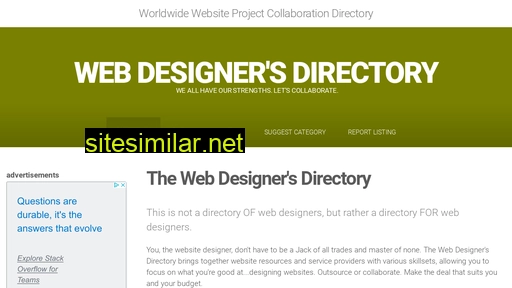 Web-designers-directory similar sites