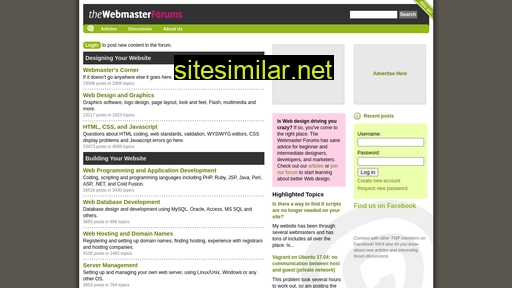Webmaster-forums similar sites