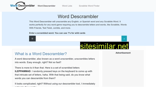 worddescrambler.net alternative sites